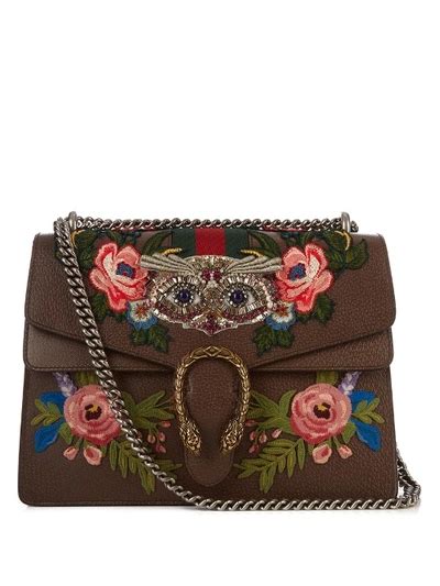 GUCCI Dionysus embellished leather shoulder bag 